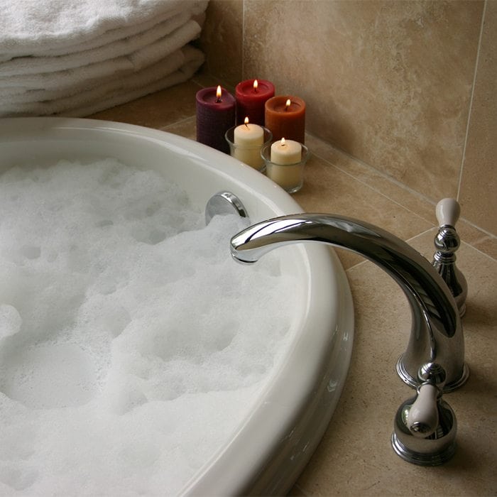 Bubble Bath With Candles Towels York County Natural Gas
