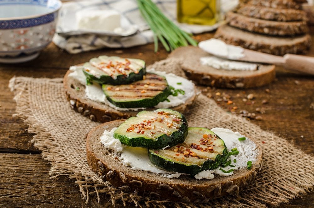 Grilled Summer Squash and Brie Sandwiches