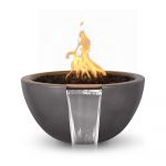 Luna GFRC Fire and Water Bowl 30 inch – Chestnut